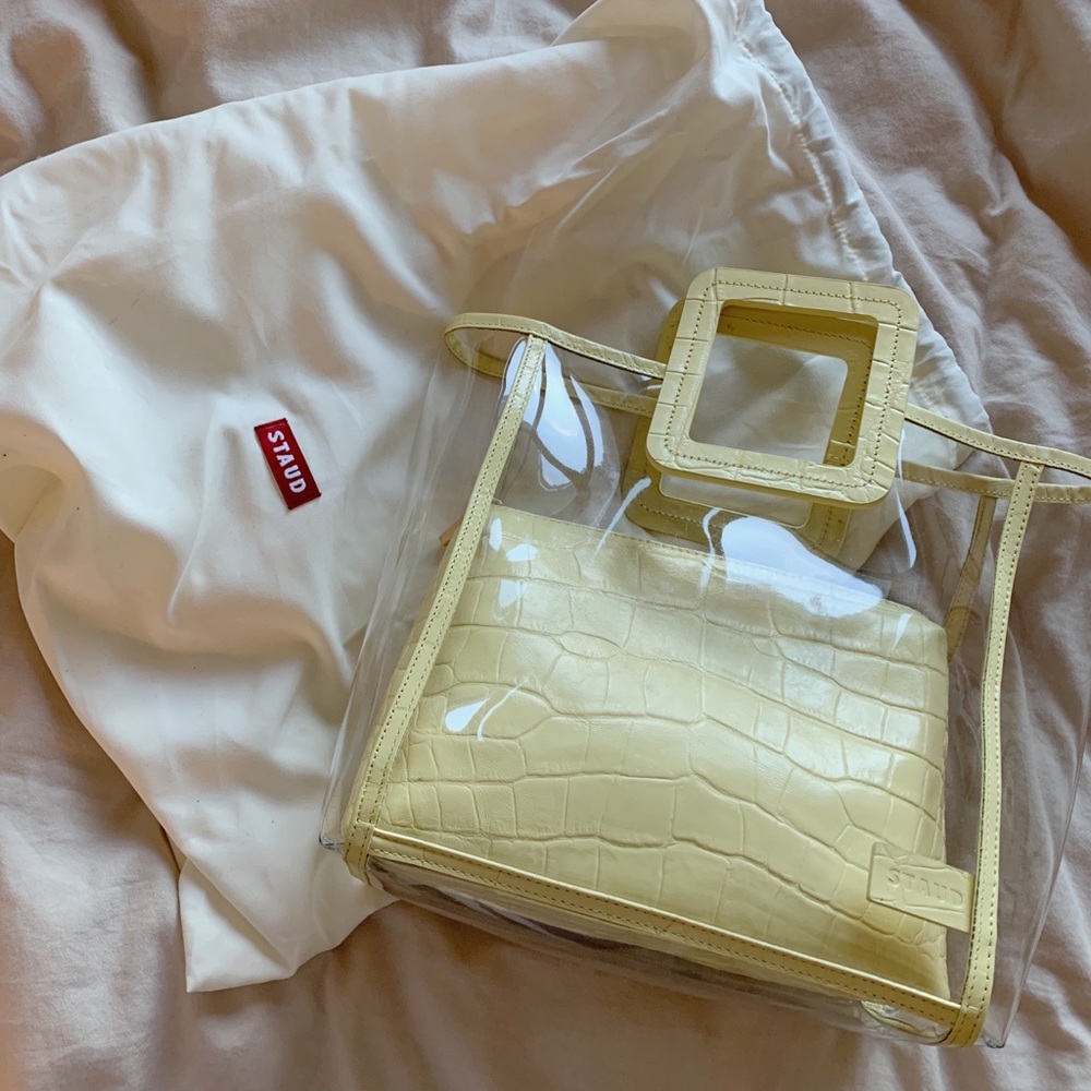 [Staud] Shirley Pvc tote bag in yellow